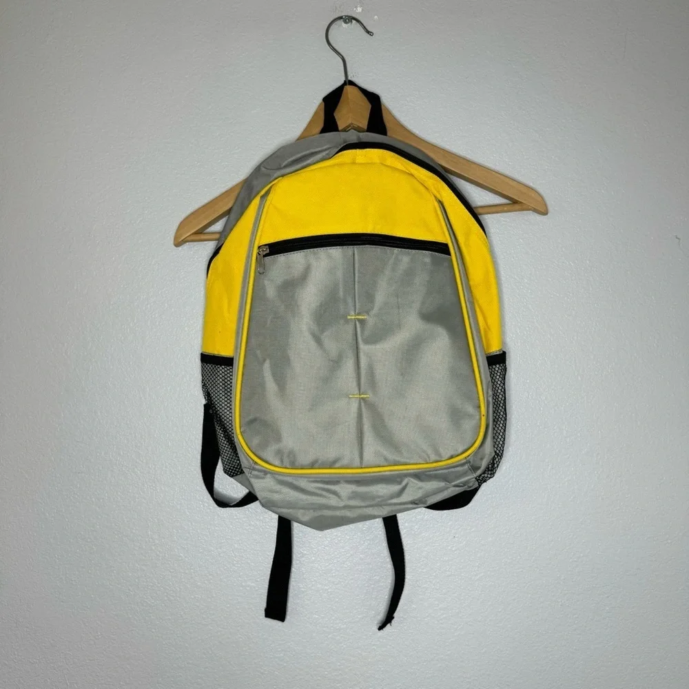 Kids Small Backpack, Yellow & Grey